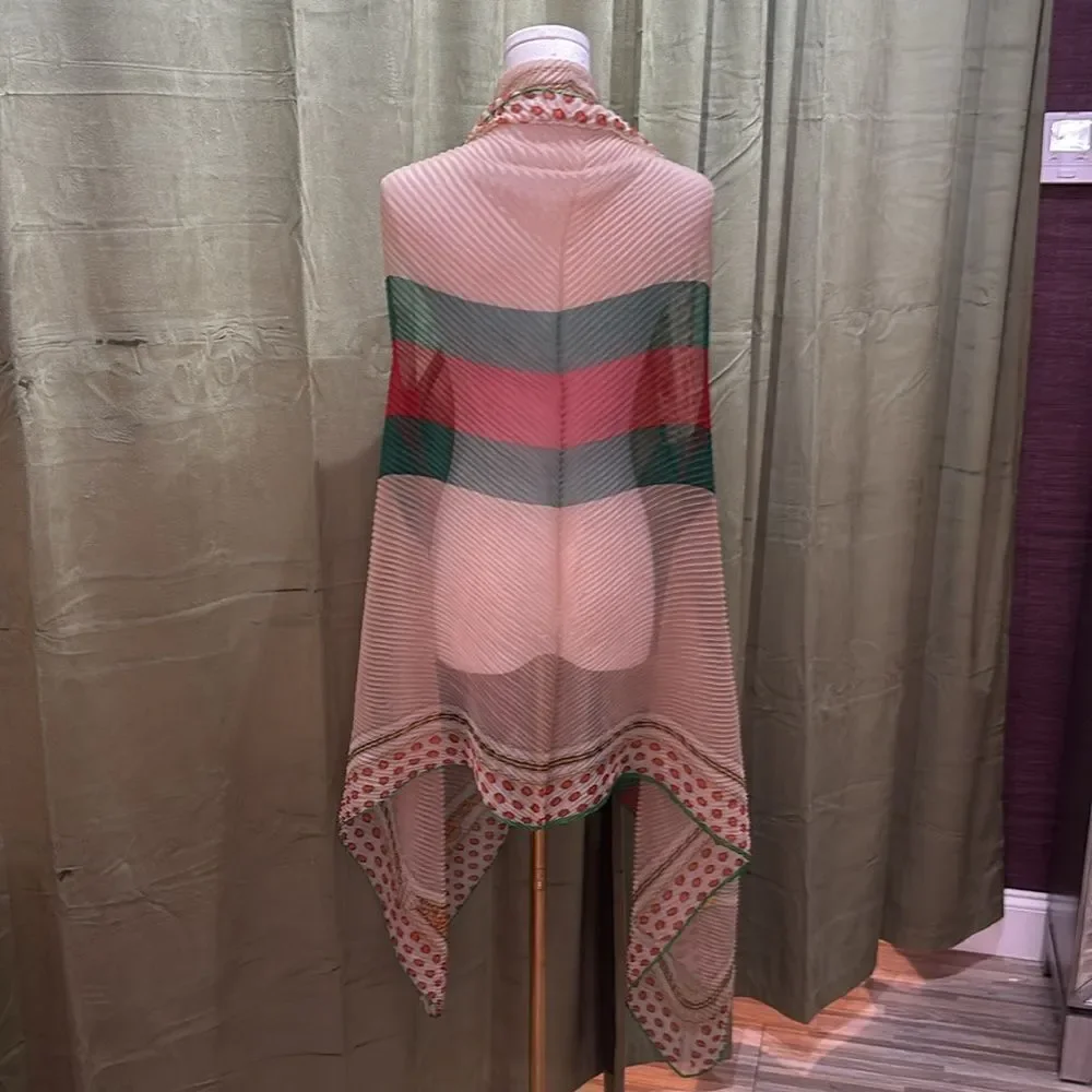 Gucci silk scarf vest
